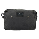 GUCCI GG Canvas Shoulder Bag Black Silver 223648 Auth 117257-13