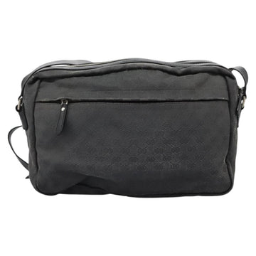 GUCCI GG Canvas Shoulder Bag Black Silver 223648 Auth 117257 - 0