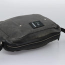 GUCCI GG Canvas Shoulder Bag Black Silver 223648 Auth 117257-6