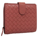 BOTTEGA VENETA INTRECCIATO Wallet Leather Pink Auth 117262-1