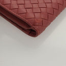 BOTTEGA VENETA INTRECCIATO Wallet Leather Pink Auth 117262-15