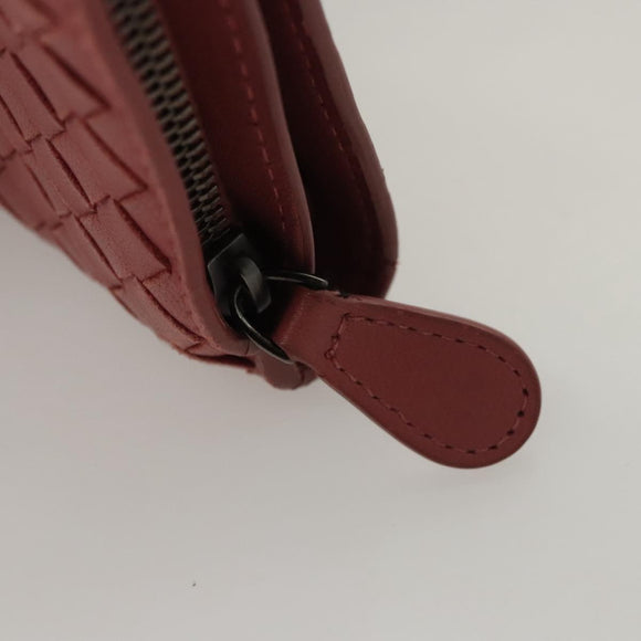 BOTTEGA VENETA INTRECCIATO Wallet Leather Pink Auth 117262