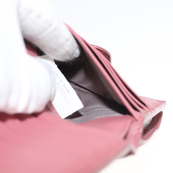 BOTTEGA VENETA INTRECCIATO Wallet Leather Pink Auth 117262