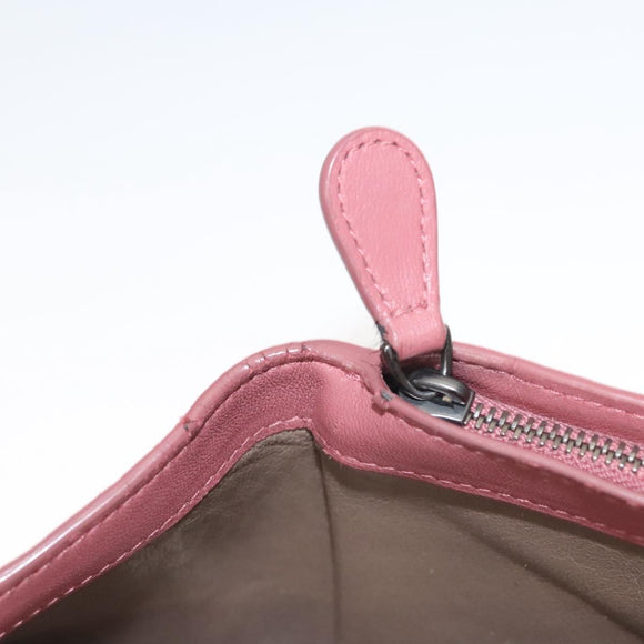 BOTTEGA VENETA INTRECCIATO Wallet Leather Pink Auth 117262