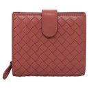 BOTTEGA VENETA INTRECCIATO Wallet Leather Pink Auth 117262-13