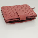 BOTTEGA VENETA INTRECCIATO Wallet Leather Pink Auth 117262-5