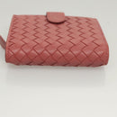 BOTTEGA VENETA INTRECCIATO Wallet Leather Pink Auth 117262-6