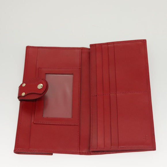 FENDI Zucca Canvas Wallet Black Brown Red Auth 117263