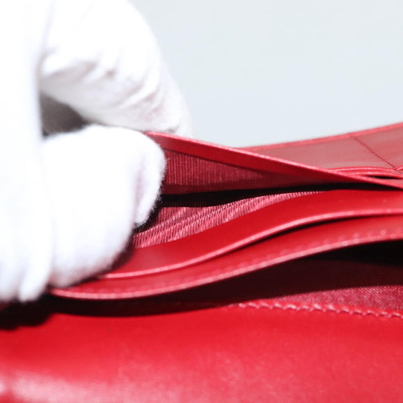 FENDI Zucca Canvas Wallet Black Brown Red Auth 117263