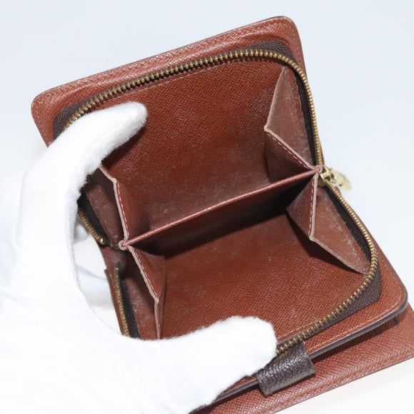 LOUIS VUITTON Monogram Compact Zip Wallet M61667 LV Auth 117264