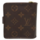 LOUIS VUITTON Monogram Compact Zip Wallet M61667 LV Auth 117264-2