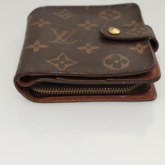 LOUIS VUITTON Monogram Compact Zip Wallet M61667 LV Auth 117264