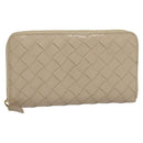 BOTTEGA VENETA INTRECCIATO Wallet Leather Pink Beige Auth 117268-1