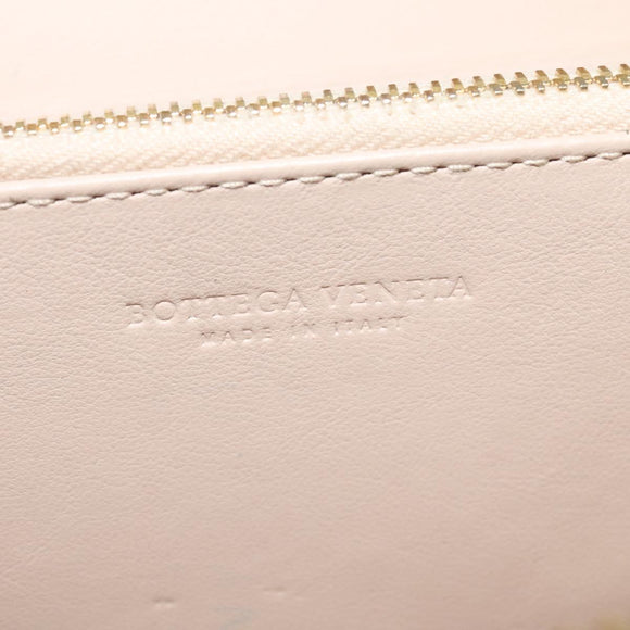 BOTTEGA VENETA INTRECCIATO Wallet Leather Pink Beige Auth 117268