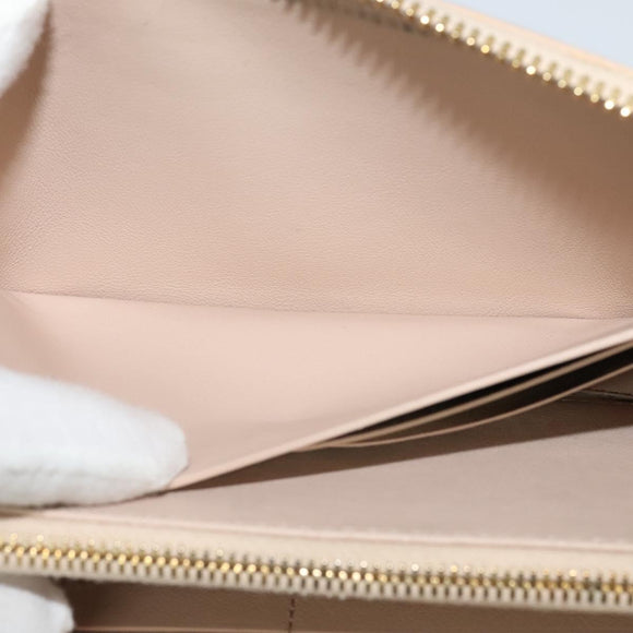 BOTTEGA VENETA INTRECCIATO Wallet Leather Pink Beige Auth 117268