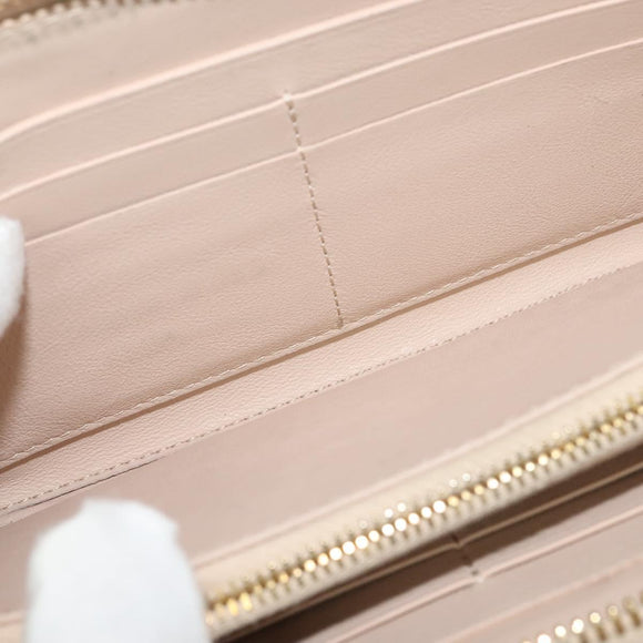 BOTTEGA VENETA INTRECCIATO Wallet Leather Pink Beige Auth 117268