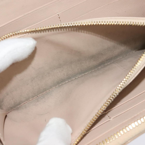 BOTTEGA VENETA INTRECCIATO Wallet Leather Pink Beige Auth 117268