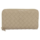 BOTTEGA VENETA INTRECCIATO Wallet Leather Pink Beige Auth 117268-13