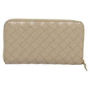 BOTTEGA VENETA INTRECCIATO Wallet Leather Pink Beige Auth 117268-2