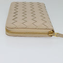 BOTTEGA VENETA INTRECCIATO Wallet Leather Pink Beige Auth 117268-3