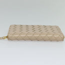 BOTTEGA VENETA INTRECCIATO Wallet Leather Pink Beige Auth 117268-6
