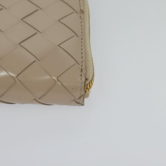 BOTTEGA VENETA INTRECCIATO Wallet Leather Pink Beige Auth 117268
