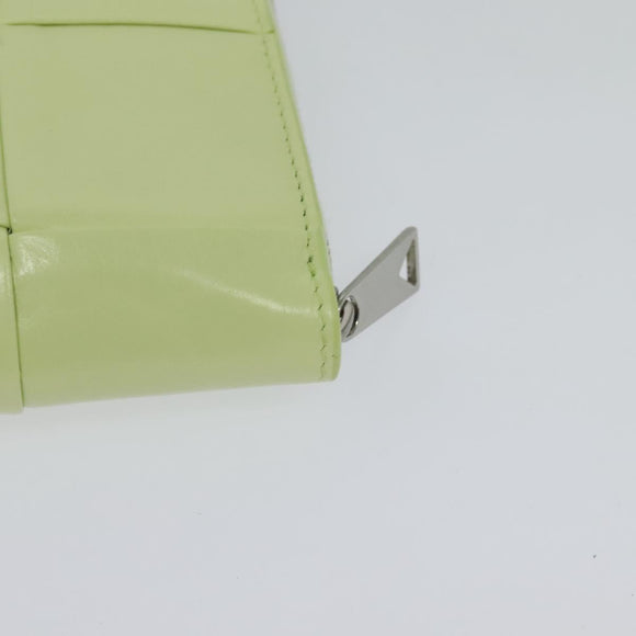 BOTTEGA VENETA INTRECCIATO Wallet Leather LIme Green Auth 117269M