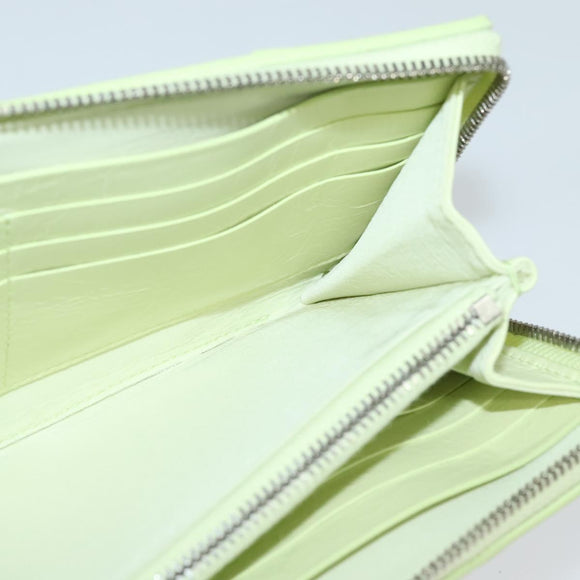 BOTTEGA VENETA INTRECCIATO Wallet Leather LIme Green Auth 117269AM