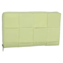 BOTTEGA VENETA INTRECCIATO Wallet Leather LIme Green Auth 117269M-1
