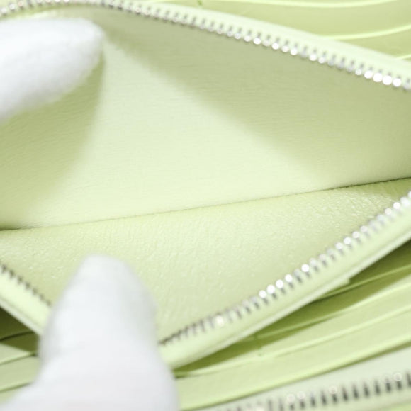 BOTTEGA VENETA INTRECCIATO Wallet Leather LIme Green Auth 117269AM