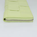 BOTTEGA VENETA INTRECCIATO Wallet Leather LIme Green Auth 117269M-4
