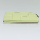 BOTTEGA VENETA INTRECCIATO Wallet Leather LIme Green Auth 117269AM-5