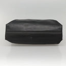 BVLGARI Shoulder Bag Leather Black Silver Auth 117270-5