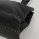 BVLGARI Shoulder Bag Leather Black Silver Auth 117270-16