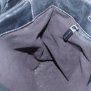 BVLGARI Shoulder Bag Leather Black Silver Auth 117270-21