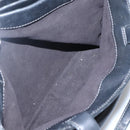 BVLGARI Shoulder Bag Leather Black Silver Auth 117270-23