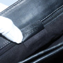 BVLGARI Shoulder Bag Leather Black Silver Auth 117270-12