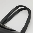 BVLGARI Shoulder Bag Leather Black Silver Auth 117270-14