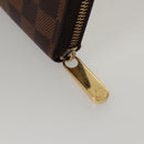 LOUIS VUITTON Damier Ebene Zippy Wallet Long Wallet N41661 LV Auth 117272-7