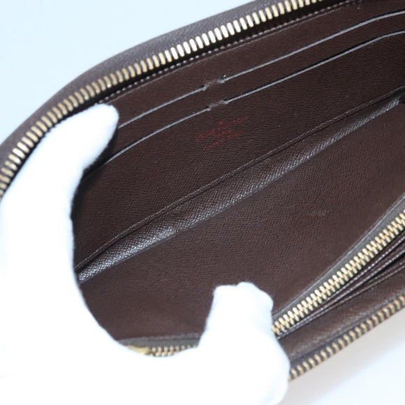 LOUIS VUITTON Damier Ebene Zippy Wallet Long Wallet N41661 LV Auth 117272