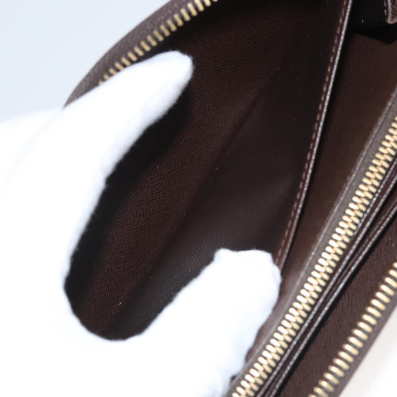 LOUIS VUITTON Damier Ebene Zippy Wallet Long Wallet N41661 LV Auth 117272