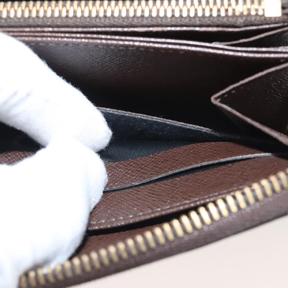 LOUIS VUITTON Damier Ebene Zippy Wallet Long Wallet N41661 LV Auth 117272