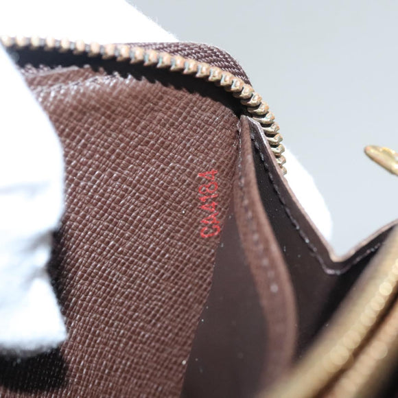 LOUIS VUITTON Damier Ebene Zippy Wallet Long Wallet N41661 LV Auth 117272