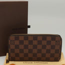 LOUIS VUITTON Damier Ebene Zippy Wallet Long Wallet N41661 LV Auth 117272-12