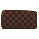 LOUIS VUITTON Damier Ebene Zippy Wallet Long Wallet N41661 LV Auth 117272-2