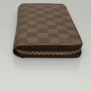 LOUIS VUITTON Damier Ebene Zippy Wallet Long Wallet N41661 LV Auth 117272-3