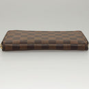 LOUIS VUITTON Damier Ebene Zippy Wallet Long Wallet N41661 LV Auth 117272-6