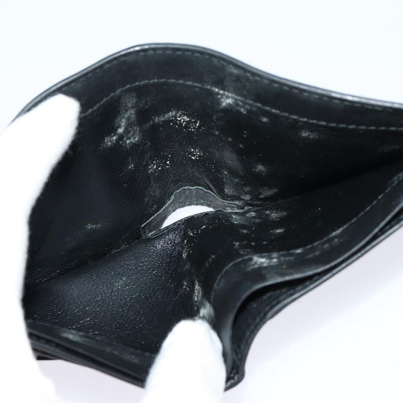 BOTTEGA VENETA INTRECCIATO Bifold Wallet Leather Black Auth 117281