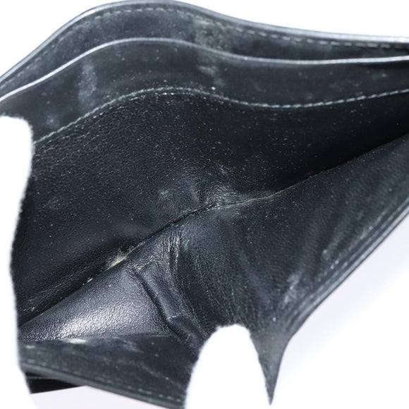 BOTTEGA VENETA INTRECCIATO Bifold Wallet Leather Black Auth 117281