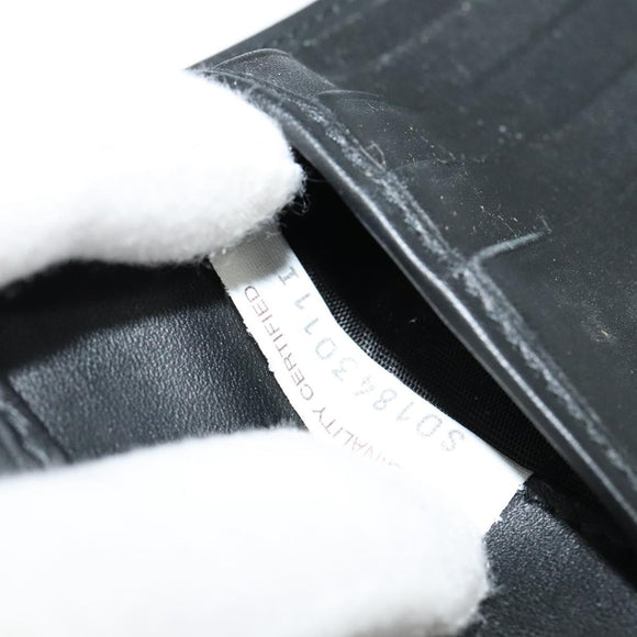 BOTTEGA VENETA INTRECCIATO Bifold Wallet Leather Black Auth 117281